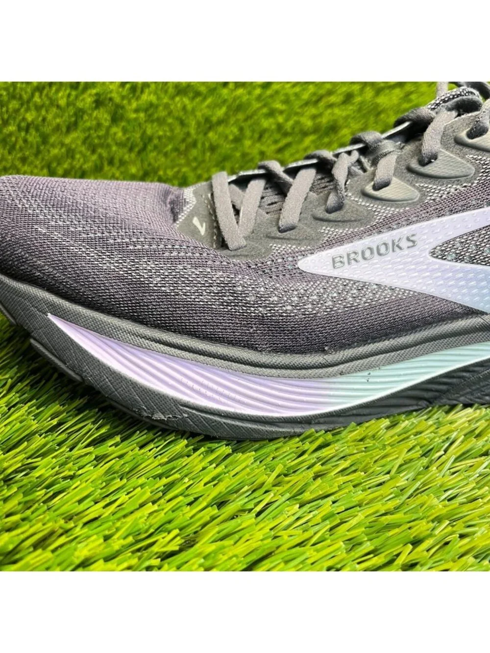 Brooks Ghost 17 Womens Size 10 Gray Black Purple Athletic Running Shoes Sneakers